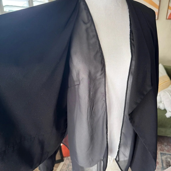 Mossimo black layered asymmetrical blazer - Picture 4 of 8